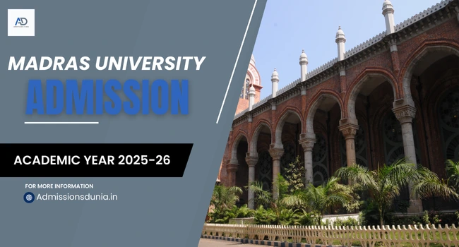 Madras University Admission 2025-26